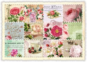 Postcard Stamp Lame Die-cut