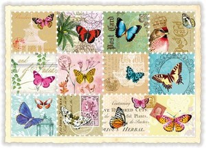 Postcard Stamp Butterfly Die-cut