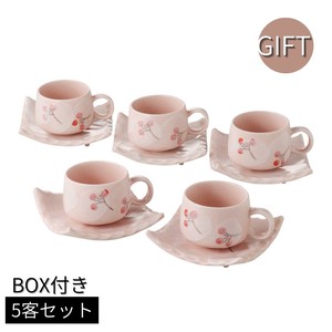 美浓烧 茶杯盘组/杯碟套装 陶器 礼盒/礼品套装 日本制造