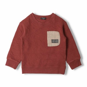 Kids' 3/4 Sleeve T-shirt Cotton Batting Pocket Made in Japan