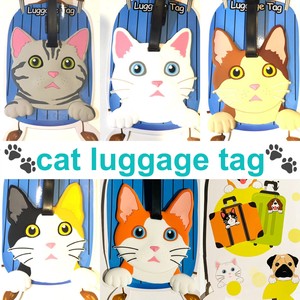 cat luggage tag