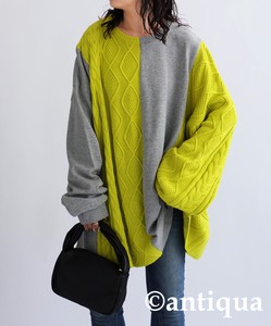 Antiqua Sweatshirt Pullover Long Sleeves Docking Tops Ladies' Popular Seller Autumn/Winter