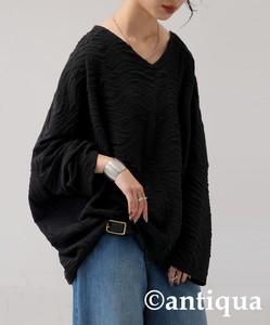 Antiqua Sweatshirt Dolman Sleeve Long Sleeves V-Neck Tops Ladies Autumn/Winter