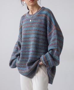 Antiqua Sweater/Knitwear Knitted Long Sleeves Melange Knit Tops Ladies Autumn/Winter