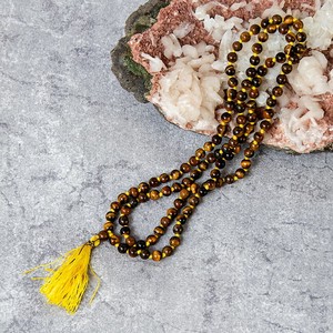 インドの数珠 - タイガーアイ 6mm珠 全長約76cm