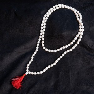 【鑑定書付】インドの数珠 - 108個のサークルパール - 約57cm
