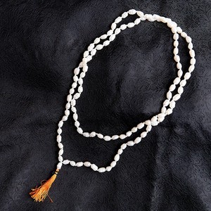 【鑑定書付】インドの数珠 - 108個のサークルパール - 約45cm