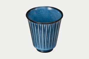 BLUE彫　コップ（大）【日本製 波佐見焼 陶器 毎日の生活に】