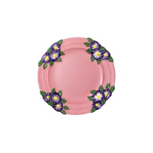 Small Plate Flower Pink Ceramic