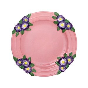 Divided Plate Flower Pink Ceramic