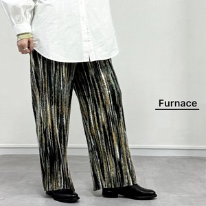 Full-Length Pant Stripe Bottoms Long Easy Pants Embroidered Ladies
