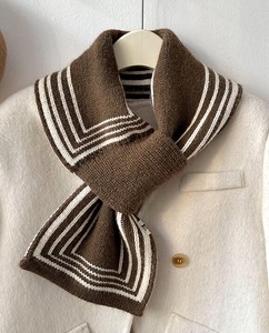 Thin Scarf Knitted Scarf Unisex 2-colors Autumn/Winter
