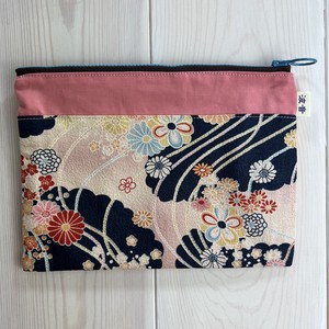 Pouch Pink Japanese Pattern 20.5cm x 15.5cm 1-pcs