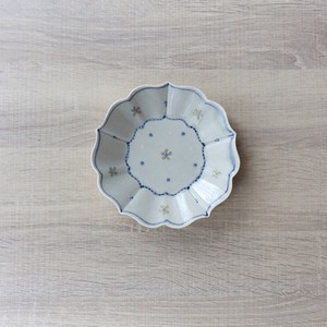 有田焼 染錦小花 桔梗皿 喜鶴製陶 陶磁器 お皿 食器 カフェ 日本製