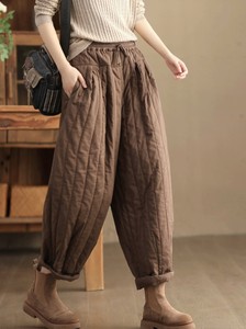Full-Length Pant Plain Color Ladies Autumn/Winter