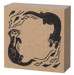 Animal Ornament Frame Otter Stamp