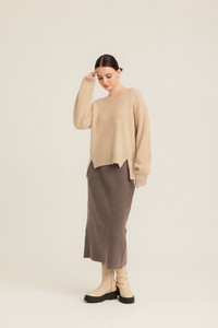 Sweater/Knitwear Pullover Boucle V-Neck