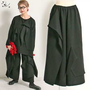 Full-Length Pant black Formal Georgette Autumn/Winter 2023 Made in Japan