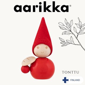 aarikka とんがり赤帽子の妖精 TONTTU 【パン職人】9cm（フィンランド・輸入・北欧 インテリア 雑貨）