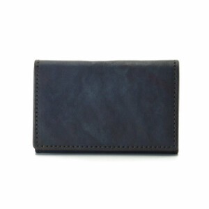 【藍染】ｺﾝﾊﾟｸﾄ財布「フィン」本革【日本製】