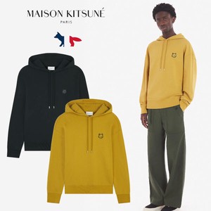 Maison Kitsune メンズ パーカー BLACK/MUSTARD メゾンキツネ
