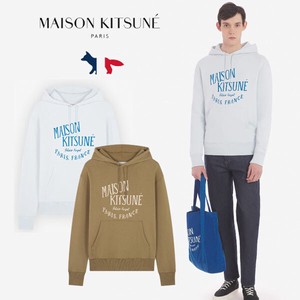 Maison Kitsune メンズ パーカー KHAKI/BLUE メゾンキツネ
