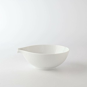 深山(miyama.) crease-クリース- 15cm片口取鉢 白磁[日本製/美濃焼/和食器]