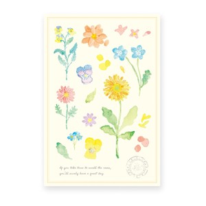 日本製　バラエティーポストカード：花標本