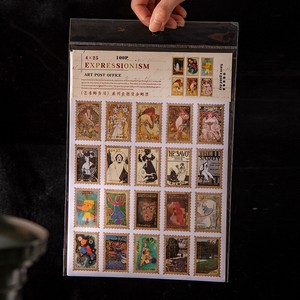 シール　ヴィンテージ切手シリーズII　和紙素材