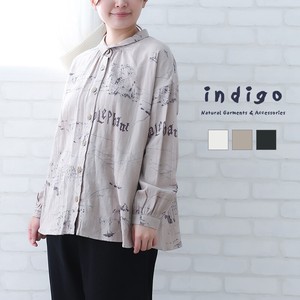 Button Shirt/Blouse Printed Cotton Indigo Autumn/Winter 2023