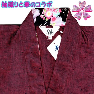 Jinbei/Samue Plain Color Floral Pattern Japanese Pattern Switching Ladies