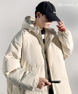 韓国ファッション フード付き 中綿ジャケット メンズ「2023新作」