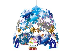 【日本製】スノードーム雪だるま　2段センター　冬飾り　【店舗装飾】