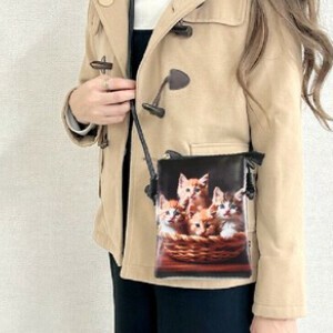 Small Crossbody Bag Crossbody Ladies fashion Shoulder Bag 2Way Cat Smartphone Shoulder