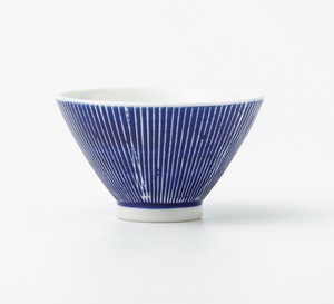 藍彫　飯碗