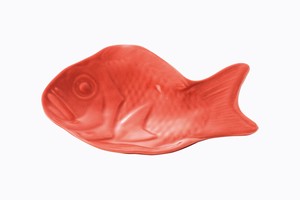 Hasami ware Small Plate Red Porcelain Sea Bream Made in Japan