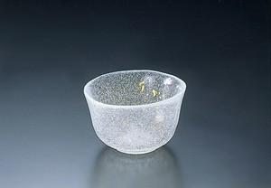 江戸硝子　金彩淡雪冷茶碗【日本製 ソーダガラス】