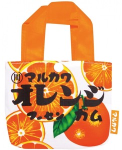 【お菓子パッケージシリーズ　エコバッグ】オレンジ　フーセンガム