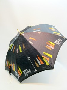 通年新作）雨傘・長傘-婦人　甲州産ホグシ織夜会柄軽量金骨日本製傘・ジャンプ傘