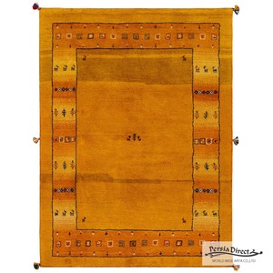 ギャッベ　ペルシャ　イラン　オーガニックウール　絨毯　ラグサイズM（約150×200cm）　G1181　149×198cm