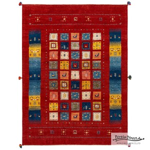 ギャッベ　ペルシャ　イラン　オーガニックウール　絨毯　ラグサイズM（約150×200cm）　G1183　150×200cm