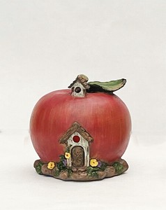 リンゴハウスS（レッド）15330【りんご】オブジェ ガーデニング 置物 林檎