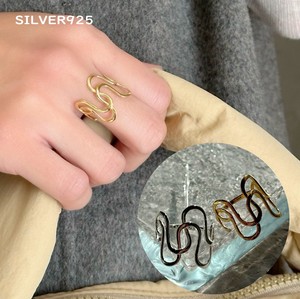 SILVER925　リング　指輪　軽い フリーサイズ　シルバー　ゴールド　アクセサリー　シルバー925　韓国