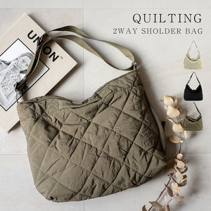 Shoulder Bag Polyester 2Way Quilted Shoulder