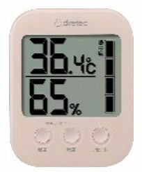 【EMDドリテック特価品11月末出荷分まで】デジタル温湿度計「モスフィ」 ピンク O-401PK