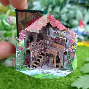 Dwarfs' House miniature POP-UP book handmade kit