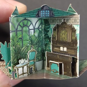 EMERALD miniature POP-UP book handmade kit