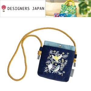 【北村 ハルコ DESIGN】　刺繍ミニポーチ　山の鳥