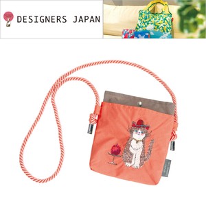 【北村 ハルコ DESIGN】　刺繍ミニポーチ　おすましのねこ