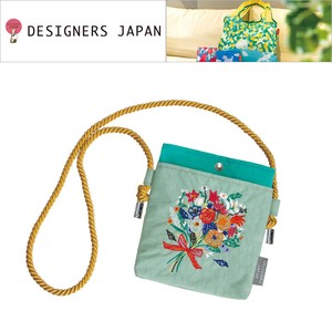 【北村 ハルコ DESIGN】　刺繍ミニポーチ　花束